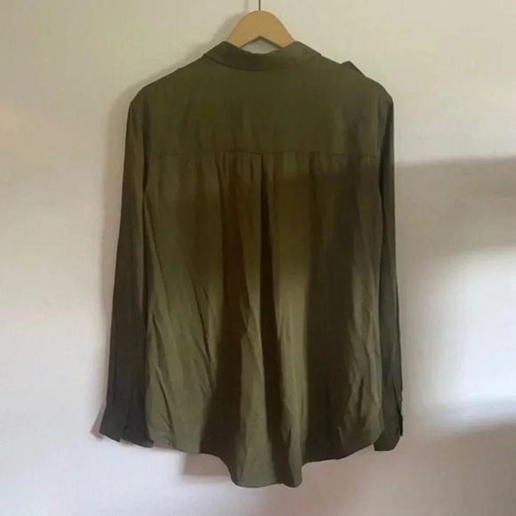 Life in Progress Military Green Button Down - Picture 8 of 9